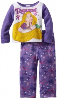 AME Sleepwear Girl's Rapunzel 2-Piece Toddler Pajama Set, Blue, 3T