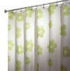 Interdesign Poppy Long Shower Curtain, Green, 72 Inches X 84 Inches