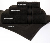 Cotton Craft - Ultra Soft Oversized Bath Towel 30x54, Black - Pure Luxury 650 gram Cotton with Rayon band - Each item sold separately, this is not a set