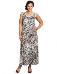 Karen Kane Women's Plus-Size Animal Print Maxi Dress