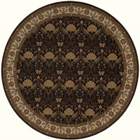 Area Rug 5x5 Round Traditional Charcoal Color - Momeni Persian Garden Rug from RugPal