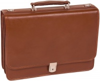 McKleinUSA LEXINGTON 83544 Brown Flapover Double Compartment Briefcase