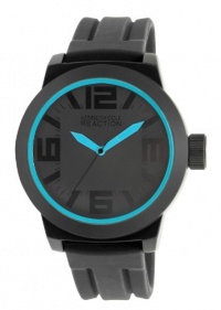 Kenneth Cole Reaction Men's RK1234 Triple Black Blue Details Watch