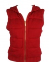 MICHAEL Michael Kors Womens Hooded Knit Zip Up Cushion Vest