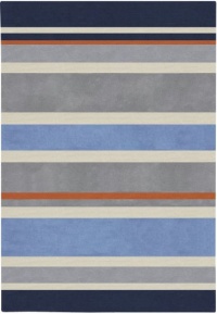 Area Rug 4x7 Rectangle Kids Gray-Light Blue Color - Surya Chic Rug from RugPal