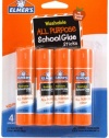 Elmer's Washable All-Purpose School Glue Sticks, 0.24 oz Each, 4 Sticks per Pack (E542)