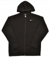 NIKE Girl's Full Zip Basic Hoody Hoodie-Black-Large