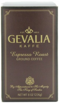 Gevalia Espresso Roast Ground Coffee, 8-Ounce Packages (Pack of 3)