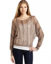 BCBGMAXAZRIA Women's Camille Dolman Cropped Sweater, Parfait Multi, X-Small