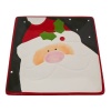 Christmas Cut-Outs Set of 4 Santa Square Dessert Plates