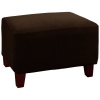 Maytex Pixel Stretch 1-Piece Slipcover Ottoman, Chocolate