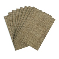 Benson Mills Tweed Woven Vinyl Placemats, Natural, Set of 8