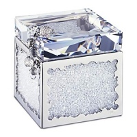 An elegant way to save those special little mementos. Place them in this glittering treasure box with a fully faceted clear crystal lid. Cherish the moments and watch the special sparkle added by the clear crystal chatons and glimmering tassel accent in clear crystal beads.