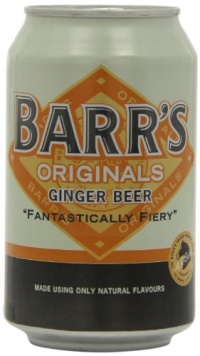 Barrs Originals Soft Drink, Ginger Beer, 330 ml Can (Pack of 24)