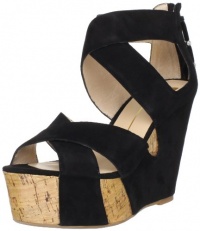 Dolce Vita Women's Jaime Wedge Sandal, Black Suede, 9 M US