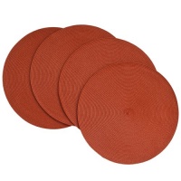 Benson Mills Victorian Round Placemats, Brick, Set of 4