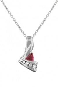 Effy Jewlery 14K White Gold Diamond & Pink Sapphire Pendant, .66 TCW