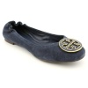 Tory Burch Reva Womens Size 10.5 Blue Patent Leather Flats Shoes