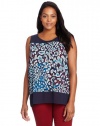 DKNYC Women's Plus-Size Sleeveless Blouse