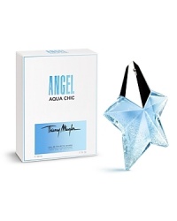 Master of innovation, Thierry Mugler, surprises us once again with an unprecedented technology never seen before in perfumery. Discover ANGEL Aqua Chic, the very first fragrance infused with aromatic waters. ANGEL is revealed with a freshness never experienced before; a perfect temptation for summer sensations and delights. And all of that with a delicious touch of chic!