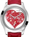 GUESS U0113L2 Red Crystal Heart Watch