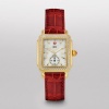 MICHELE Deco 16 Diamond Gold Garnet Alligator