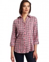 Carhartt Women's Roll Up Sleeve Button Front Flannel Shirt