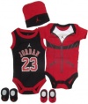 Jordan Baby 23 Jersey and Warmup Set for Baby Boys and Girls (One Size 0-6 Months) Black/ Red, 0-6 Months