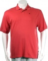 IZOD Men's Red Logo Smooth Cotton Short Sleeve Polo Shirt, XX-Large