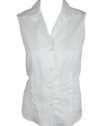 Jones New York Collection Womens Sleeveless Button Front Top