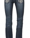 Miss Me - JP6114B Bootcut Jeans with Fleur de Lis Rhinestone Studded Pockets