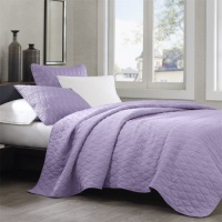 Echo Diamond Geo King Coverlet, Lavender