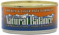 Natural Balance Canned Cat Food, Chicken and Liver Pate Recipe, 24 x 6 Ounce Pack