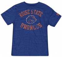 Boise State Broncos Blue Gym Class Adidas Originals Tri-Blend Vintage Tee