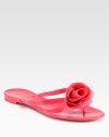 A dimensional rose feminizes this casual PVC staple from tip to toe. PVC upperPVC liningRubber solePadded insoleMade in Italy