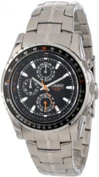 Casio Men's MTP4500D-1AV Slide Rule Bezel Analog Chronograph Aviator Watch