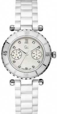 GUESS GC DIVER CHIC Diamond Dial White Ceramic