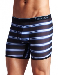 Calvin Klein Men's Ck One Microfiber Fashion Boxer Brief, Gradient Stripe/Soft Aqua, Medium