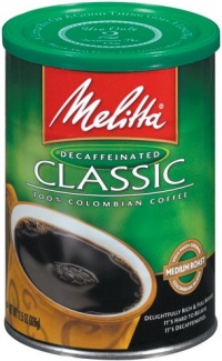 Melitta Classic Decaffeinated, Medium Roast Ground Coffee, 10.5-Ounce Cans (Pack of 4)