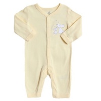 ABSORBA Newborn Unisex-Baby Layette Loungewear Coverall with Bunny Art