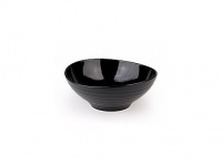 Mikasa 6.9-in. Swirl Cereal Bowl, Black.