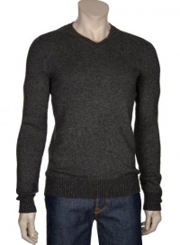 Vince Sweater X-Large VNeck Dark Gray Wool & Cashmere