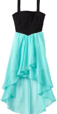 Ruby Rox Kids Girls 7-16 High Low Color Block Dress, Light Aqua, 7