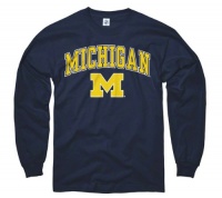 Michigan Wolverines Navy Perennial II Long Sleeve T-Shirt