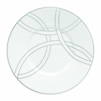 With platinum circles that represent the circles of life, the new Halo dinnerware pattern is the perfect choice for today's modern bride. Fresh in design, Halo brings the elegance of platinum on beautiful bright white bone china that is both graceful and contemporary.