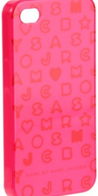 Marc by Marc Jacobs Logo Stardust iPhone 4G Case Cover Bag Fuchsia Multi