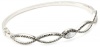 Judith Jack Sterling Silver, Marcasite and Cubic Zirconia Swirl Bangle Bracelet