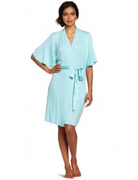 Midnight By Carole Hochman Women's Just One Night Robe, Blue Lagoon, Large