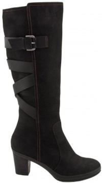 Clarks Women's Gallery Brush Knee-High Boot,Black,9 M US