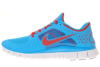 Nike Free Run 3 Blue Glow Red Barefoot Mens Running Shoes 5.0 510642-403, 12